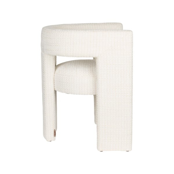 Kremno bel oblazinjen jedilni stol z nasloni za roke Medina – Dutchbone-image-4