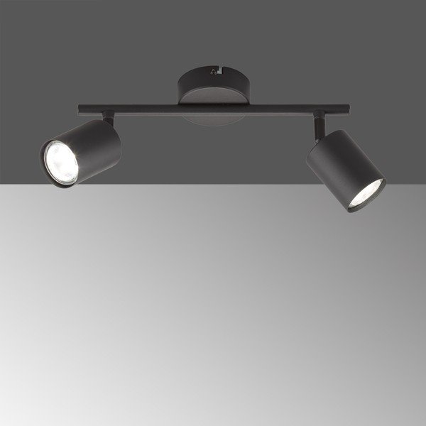 Črno kovinsko LED točkovno svetilo 8x30 cm Vano – Fischer & Honsel-image-1
