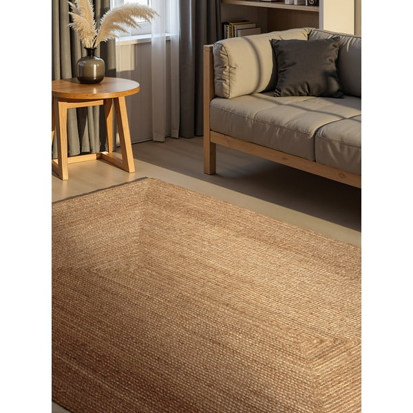 Obojestranska ročno tkana preproga iz jute v naravni barvi 160x230 cm Sharmila Natural Brown – Hanse Home-image-1