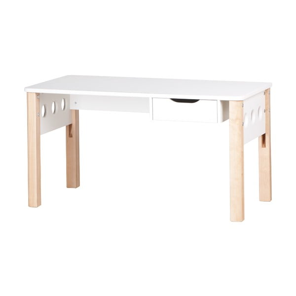 Rjava in bela miza iz brezovega lesa z nastavljivo višino Flexa