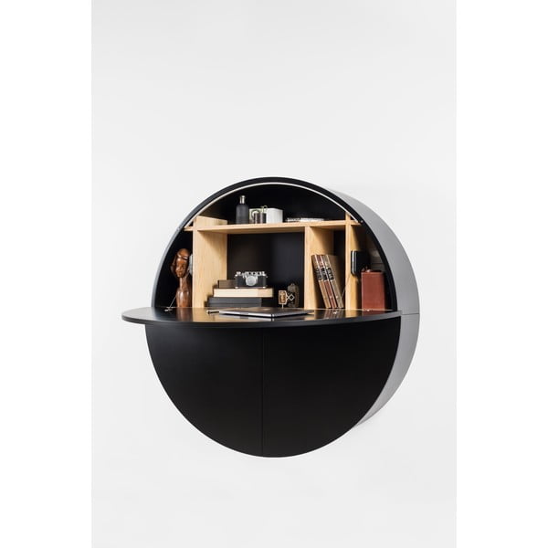 Črna večnamenska stenska miza EMKO Pill-image-4