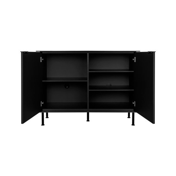 Črna komoda z luknjo za kable 120x88x50 cm Suumo – noo.ma-image-3