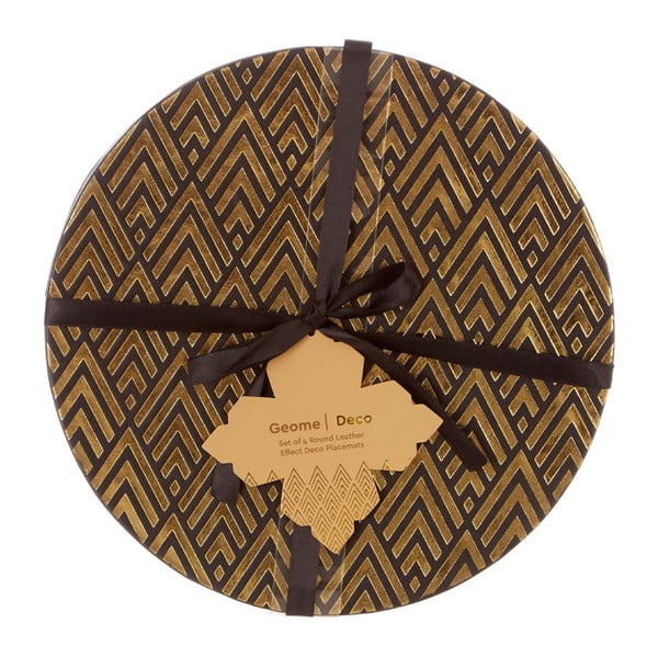 Pogrinjki iz imitacije usnja in kartona v kompletu 4 ks ø 25 cm Geome – Premier Housewares-image-3