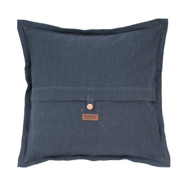 Temno modra lanena okrasna blazina Tiseco Home Studio, 45 x 45 cm-image-1