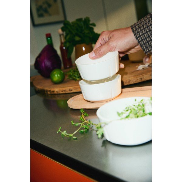 Bele/v naravni barvi porcelanaste/lesene skledice v kompletu 3 ks za serviranje Grand Cru – Rosendahl-image-3