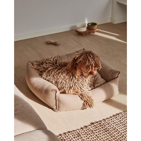 Rjava pasja postelja 75x75 cm Toby - Kave Home-image-3