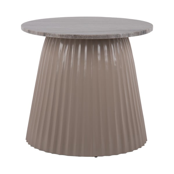 Svetlo rjava marmorna okrogla mizica ø 45 cm Luscious – Leitmotiv