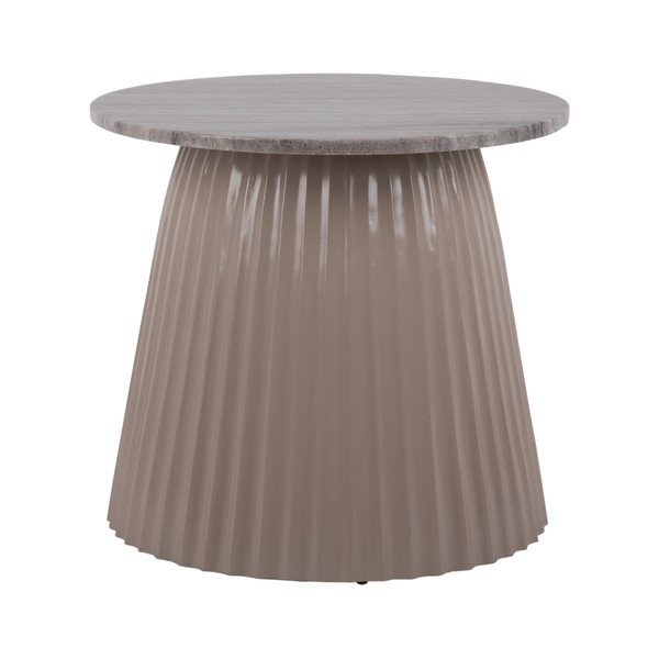 Svetlo rjava marmorna okrogla mizica ø 45 cm Luscious – Leitmotiv