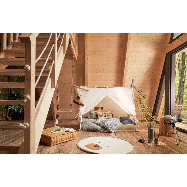 Kremno bela otroška preproga ø 100 cm Zelda – Kave Home-image-3