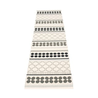 Siv/kremno bel zunanji in notranji tekač 70x270 cm Asta Warm Grey – Pappelina