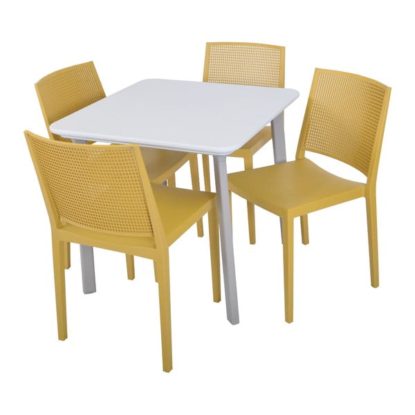 Rumen plastičen vrtni stol Grid – Rojaplast-image-4