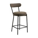 Rjav oblazinjen barski stol (višina sedeža 65 cm) Badalona – House Nordic
