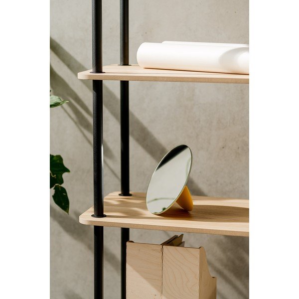 Regal v hrastovem dekorju v naravni barvi 80x127x35 cm Teidi – noo.ma-image-3