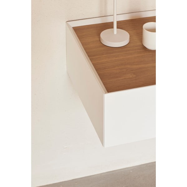 Bela stenska nočna omarica v hrastovem dekorju Arista – Teulat-image-2