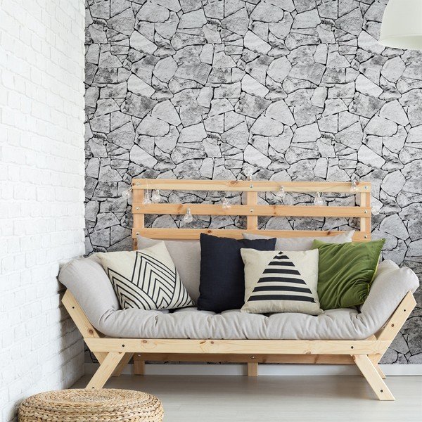 Dekorativna stenska nalepka Ambiance Stones of Iceland, 60 x 60 cm-image-1