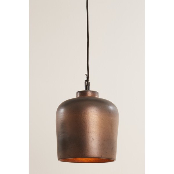 Viseča svetilka v bronasti barvi s keramičnim senčilom ø 22,5 cm Dena – Light & Living-image-1