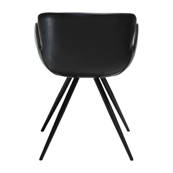 Črn oblazinjen jedilni stol z nasloni za roke Gaia – DAN-FORM Denmark-image-4