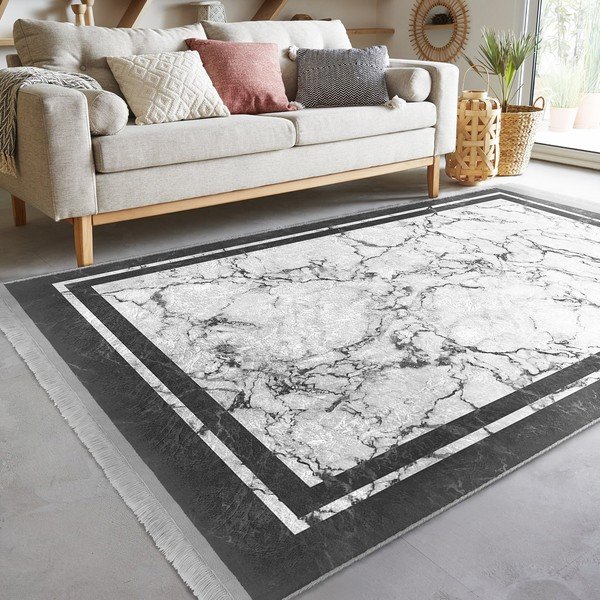 Belo-siva preproga 120x180 cm - Mila Home-image-2