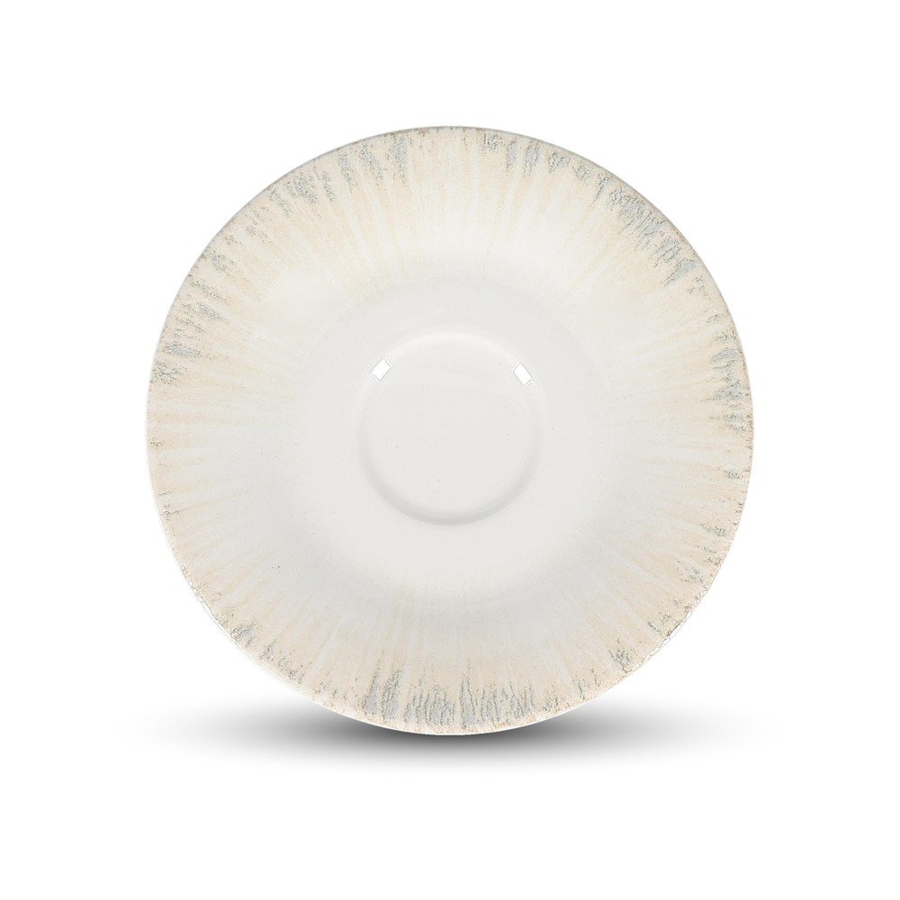 Svetlo siv porcelanast čajni krožniček ø 14 cm Nuance