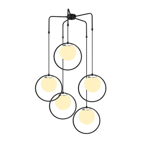 Črna kovinska viseča svetilka Opviq lights Satyros-image-2