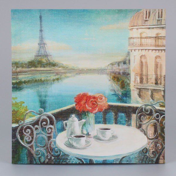 Slikarstvo na platnu Pariz Kava, 38x38 cm