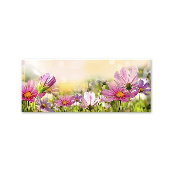 Slika Styler Glas Flowers Astry, 50 x 125 cm