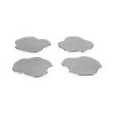 Kovinski podstavki za kozarce v kompletu 4 ks v srebrni barvi Plama – noo.ma