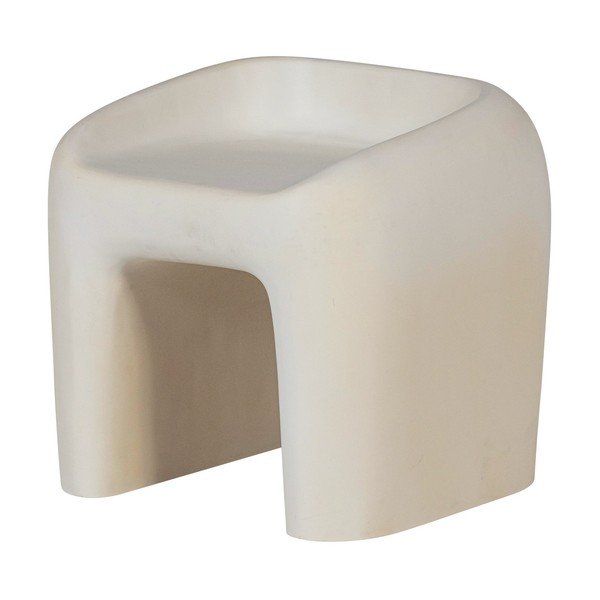 Slonokoščen plastičen vrtni stol Nivo – WOOOD