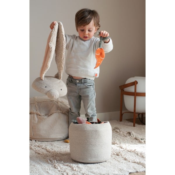 Kremno bela tekstilna otroška škatla za shranjevanje ø 25x30 cm Rita the Rabbit – Lorena Canals-image-1