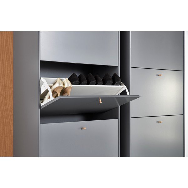 Siva omarica za čevlje Mistral - Hammel Furniture-image-1