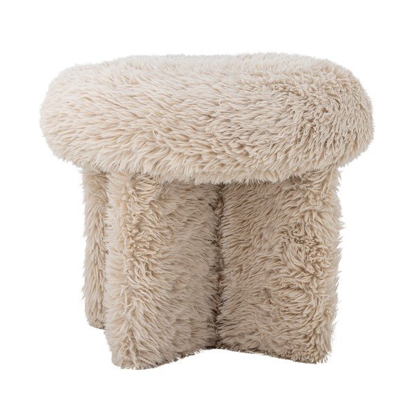 Bež tabure iz umetnega krzna Frikka – Bloomingville