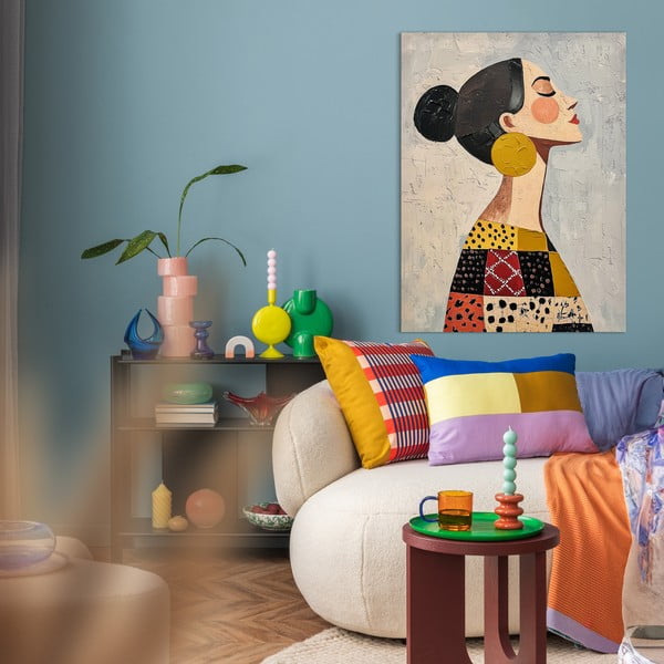 Slika z ročno naslikanimi elementi 70x100 cm Mae – Styler-image-1