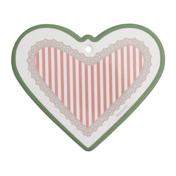 Keramični krožnik v obliki srca Brandani Peony