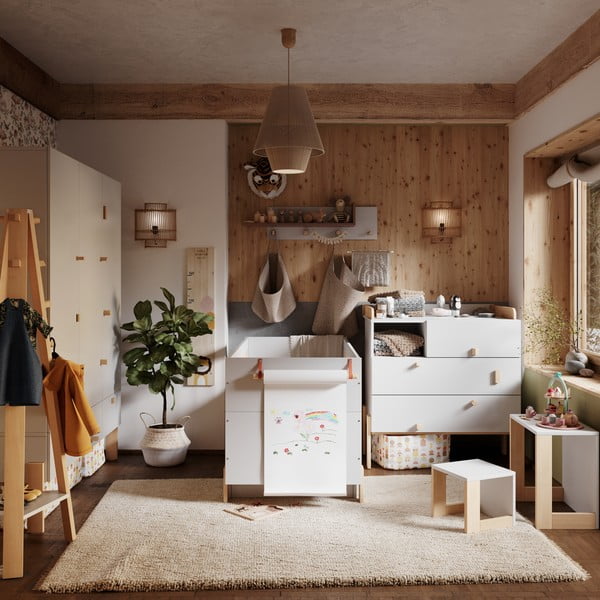 Svetlo siva previjalna miza Cube - Pinio-image-3