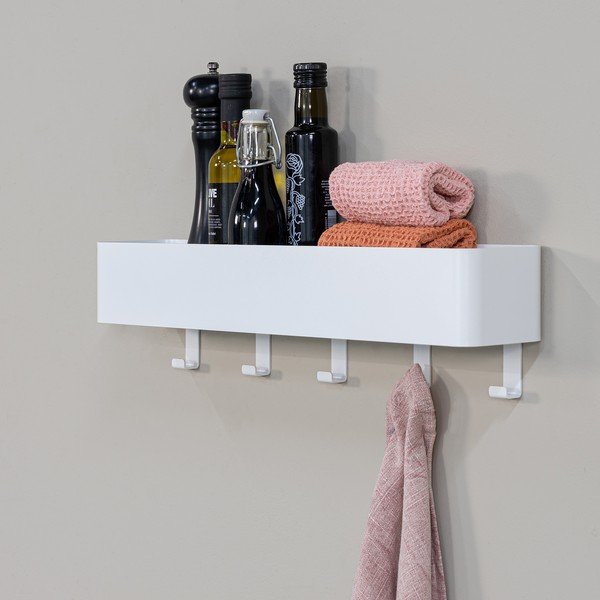 Bela jeklena stenska kopalniška polica Multi – Spinder Design-image-1