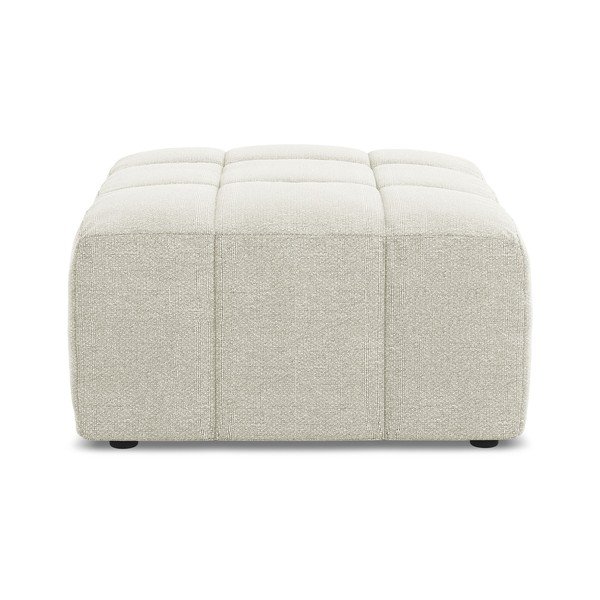 Bež tabure iz tkanine bouclé Aloha – Makamii