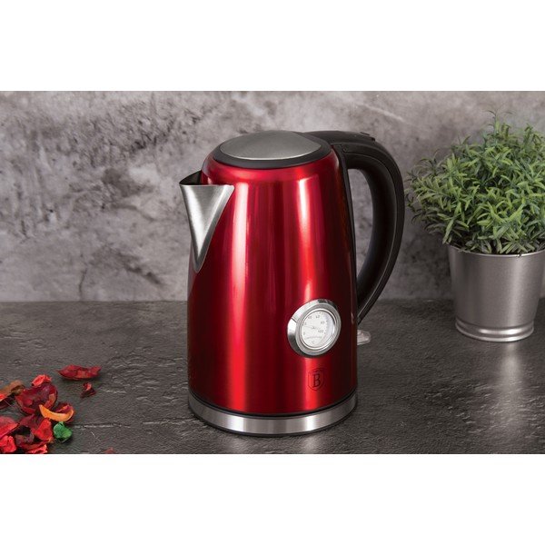 Rdeč grelnik vode 1,7 l Burgundy Metallic Line - BerlingerHaus-image-1