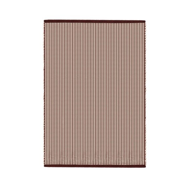 Bordo rdeča/v naravni barvi ročno tkana volnena preproga 140x200 cm Talo – noo.ma