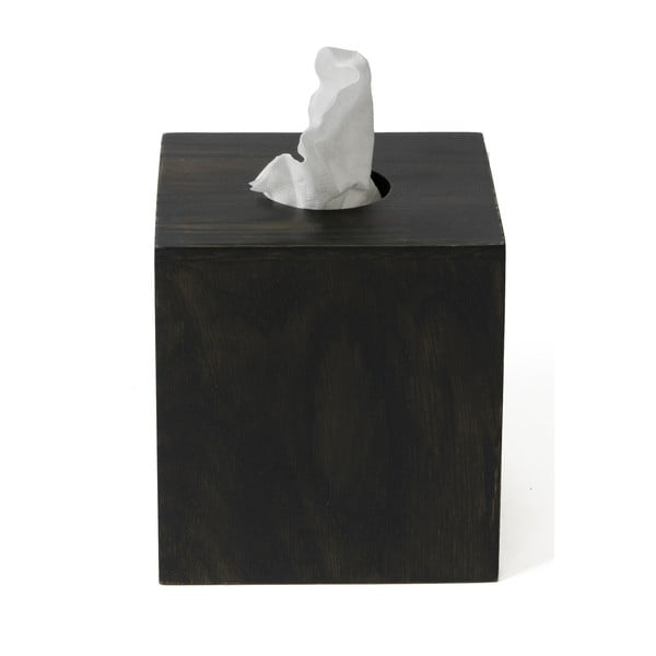 Škatla za robčke iz hrastovega lesa Wireworks Mezza Dark-image-2