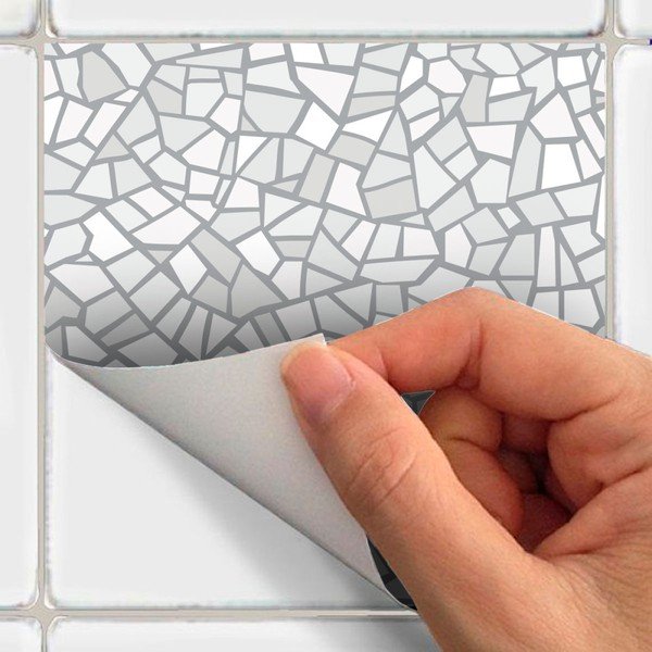 Komplet 24 stenskih nalepk Ambiance Cement Tile Stickers Terrazzo Waldo, 15 x 15 cm-image-1