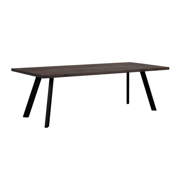 Temno rjava jedilna miza iz hrasta Rowico Freddie, 240 x 100 cm