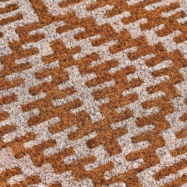 Predpražnik iz kokosovih vlaken 60x40 cm Boho White – Casa Selección-image-2