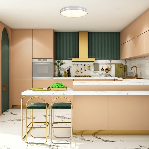 Bela LED stropna svetilka 40x40 cm Montana – Candellux Lighting-image-1