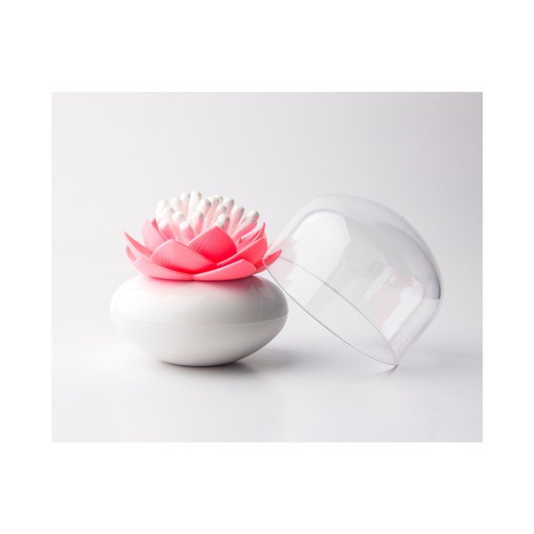 Lotusovo držalo za vatirane palčke, belo/rožnato-image-1