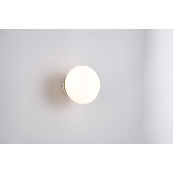 Bela steklena LED stenska svetilka na USB ø 15,5 cm Earl – Reality-image-2