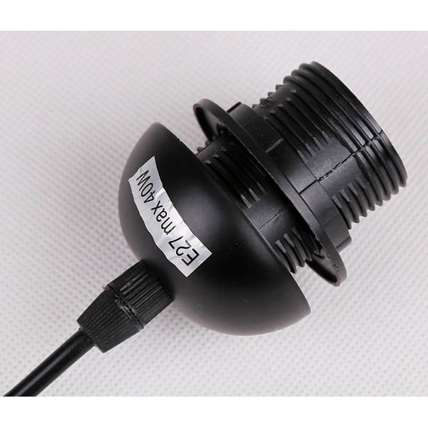 Črna viseča svetilka s steklenim senčnikom 10x65 cm Bistro - Candellux Lighting-image-3