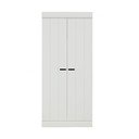 Bela garderobna omara iz masivnega bora 77x175 cm Connect – WOOOD