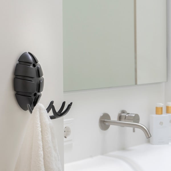 Črn plastičen stenski obešalnik Bug – Spinder Design-image-4