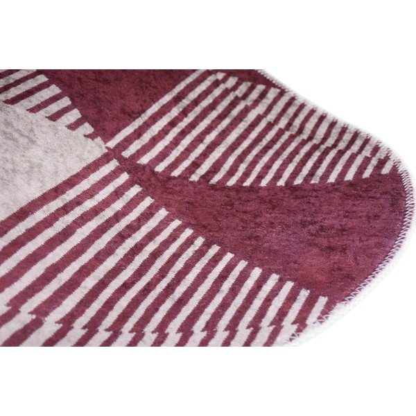 Bordo rdeča pralna preproga 80x120 cm Oval – Vitaus-image-2