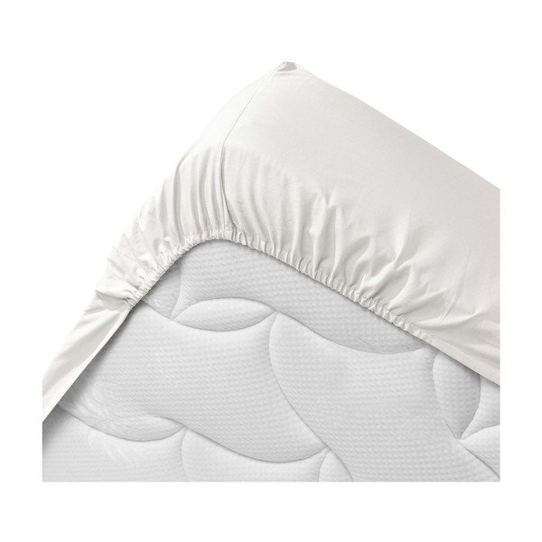 Bela napenjalna rjuha iz organskega bombaža 140x190 cm Biolina – douceur d'intérieur-image-3